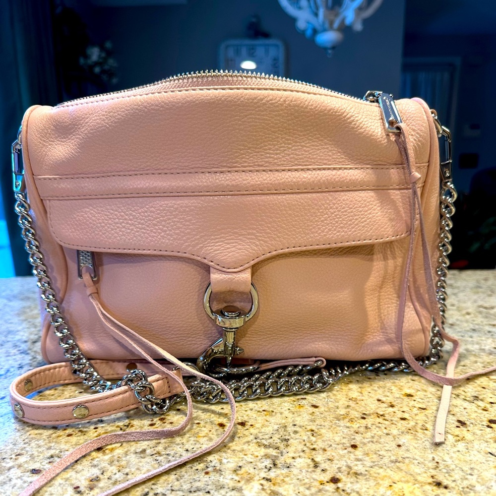 Rebecca Minkoff Mac Crossbody Handbag Purse PINK LEATHER